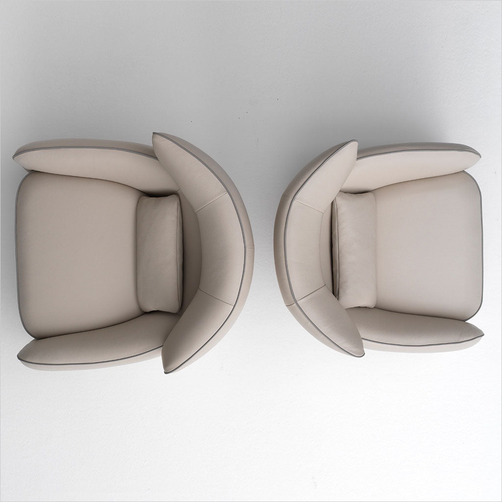 Lilly Swivel Armchair - Stone Grey Microfiber