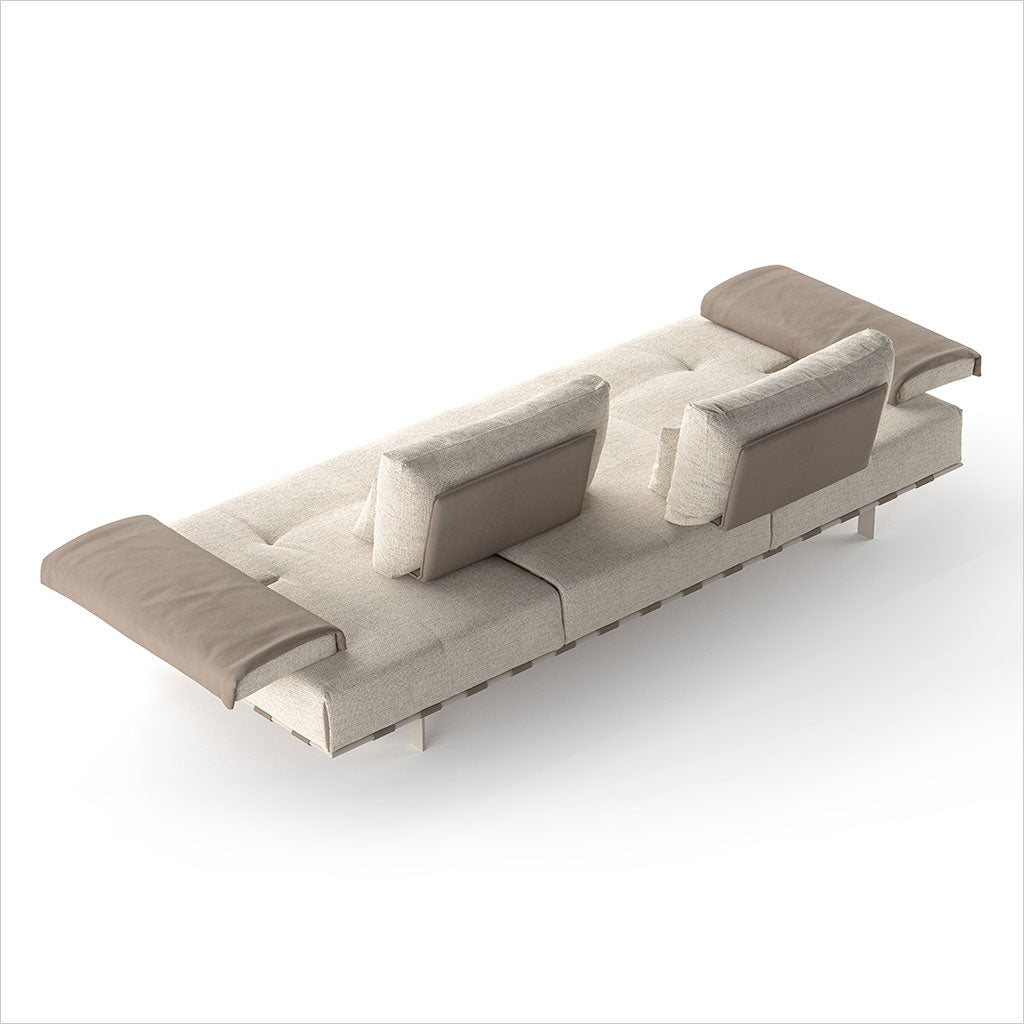 Libero Sofa - Fabric and Leather Combo