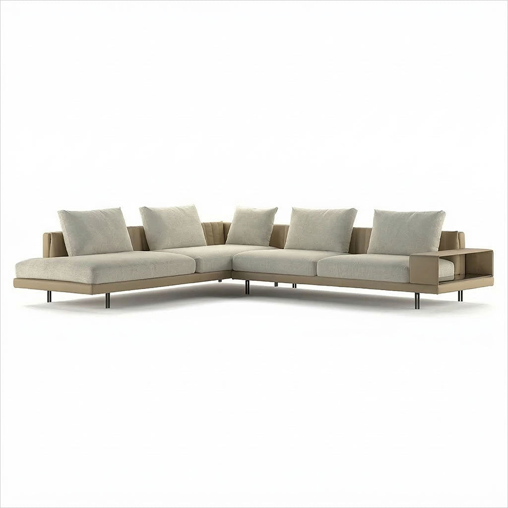 Twist Sectional - Beige Fabric