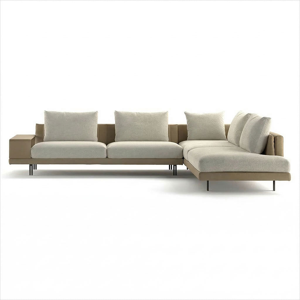 Twist Sectional - Beige Fabric