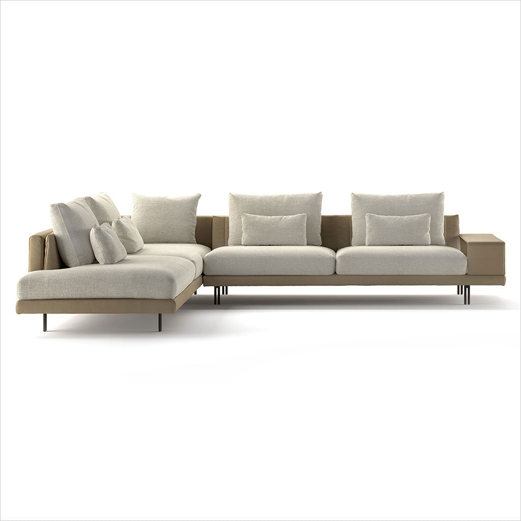 Twist Sectional - Beige Fabric