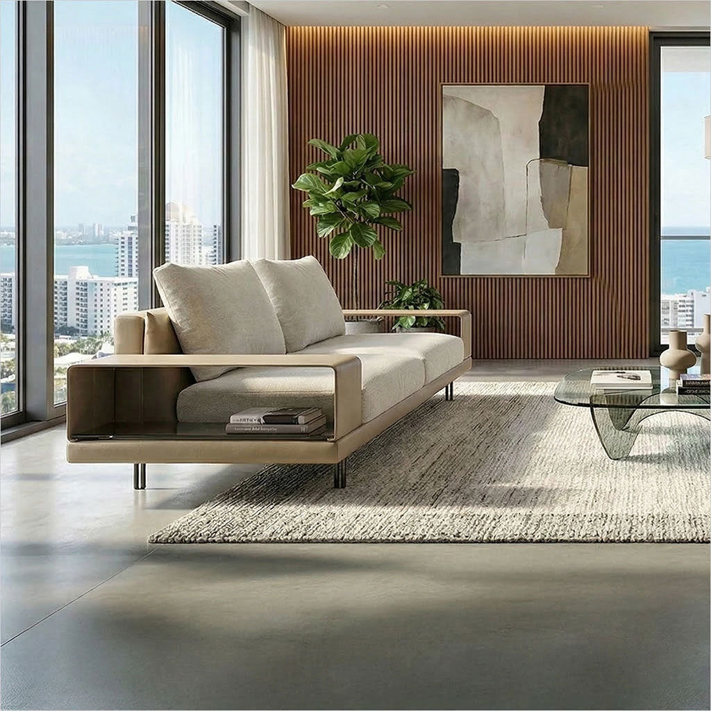 Twist Sofa - Beige Fabric