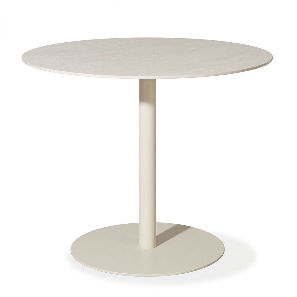 Eva Pedestal Table - Ivory Sintere