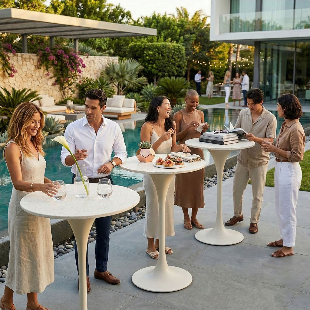 Juliet Bar Table - Ivory Sintere