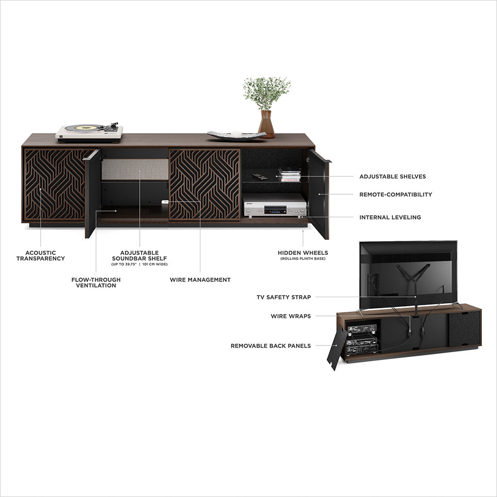 Elements 8703 Media Cabinet - Toasted Oak