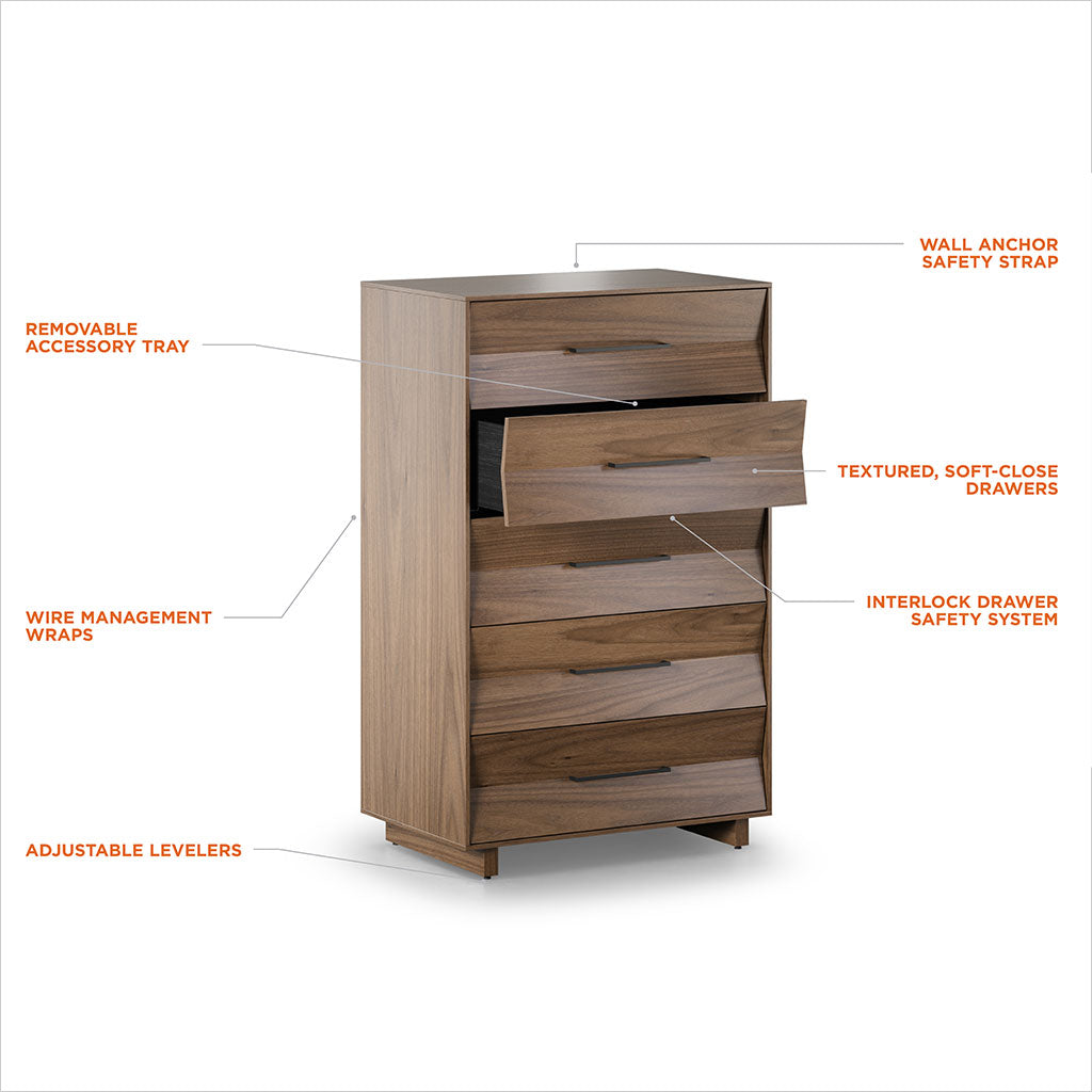 Kava High Chest - Walnut