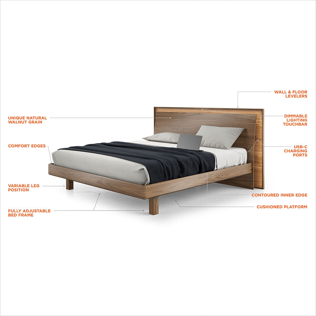 Kava Platform Bed - Walnut