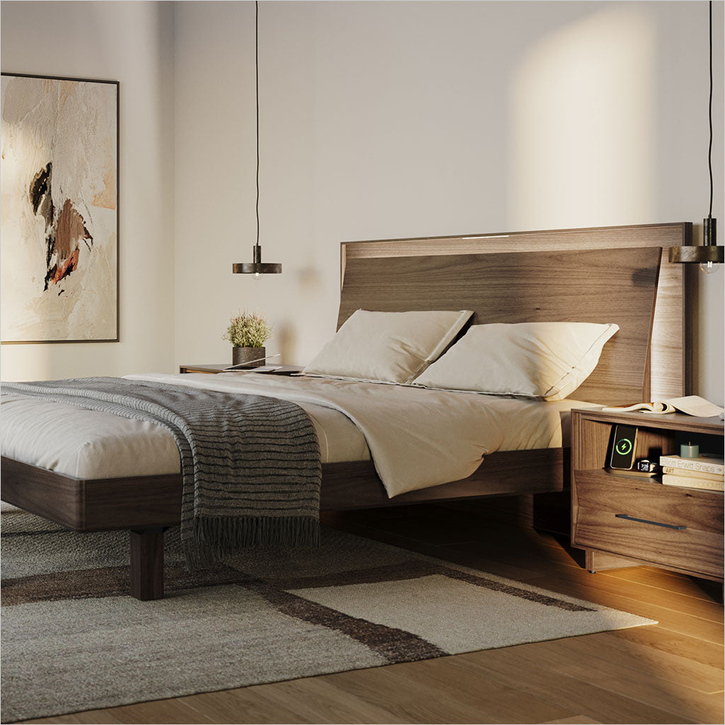 Kava Platform Bed - Walnut