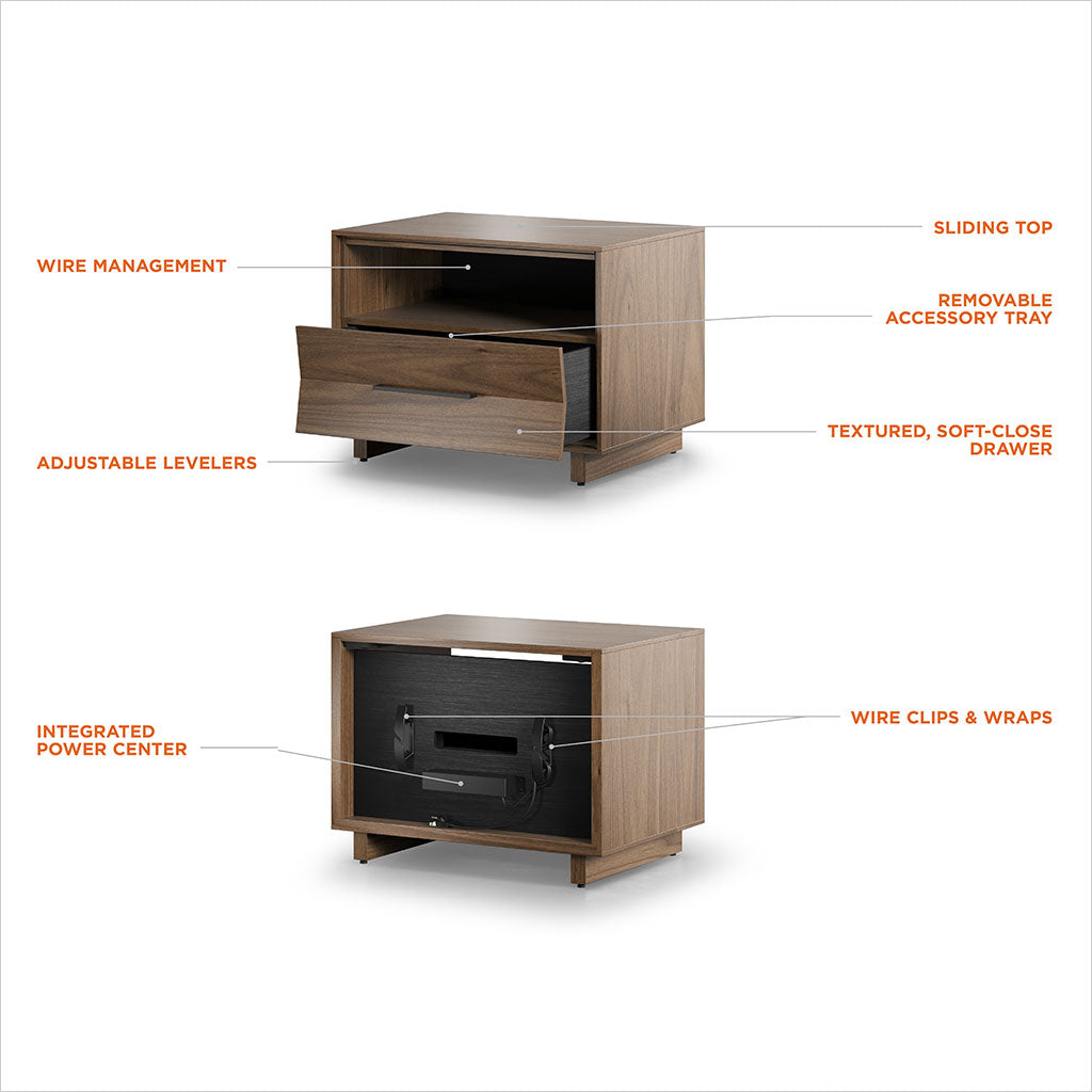 Kava Nightstand - 28 inch - Walnut