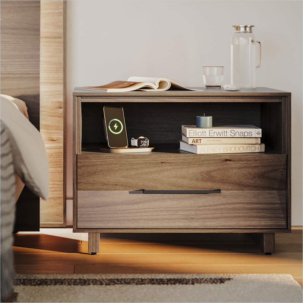 Kava Nightstand - 28 inch - Walnut