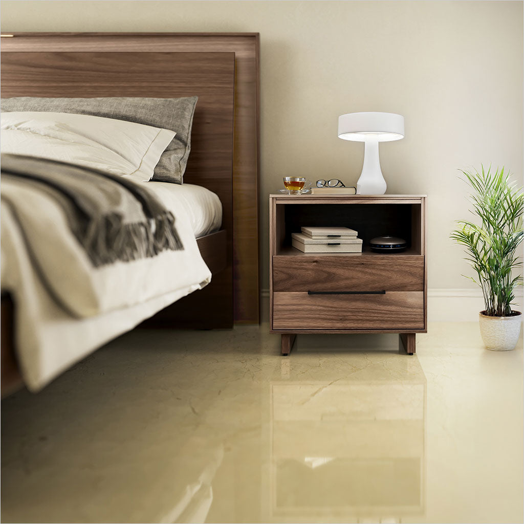 Kava Nightstand - 20 inch - Walnut