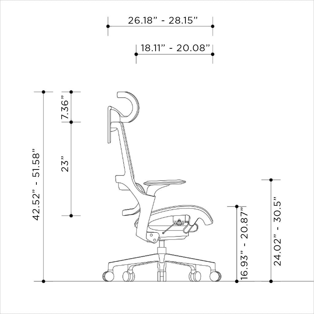 Fly HB Office Chair - White Mesh