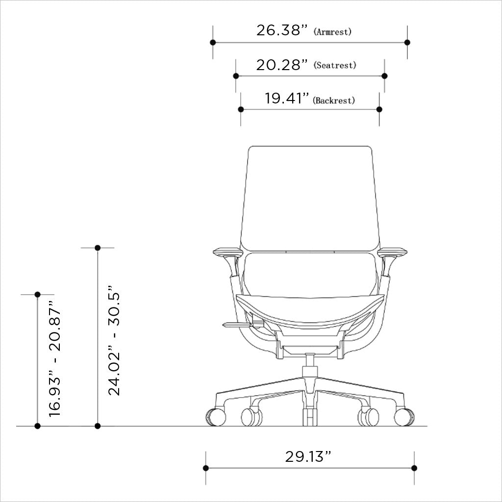 Fly LB Desk Chair - White Mesh