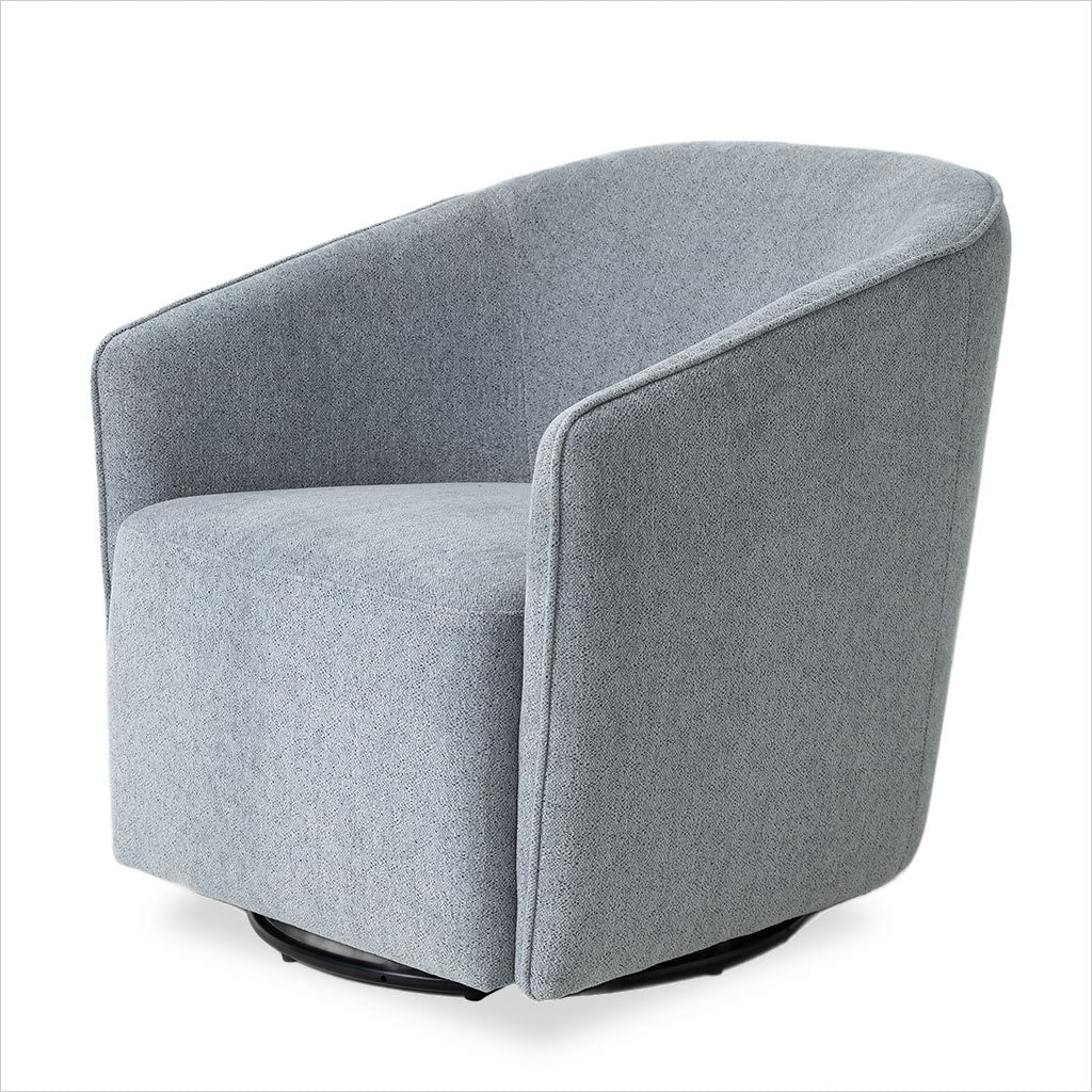 Regent Swivel Armchair - Grey Fabric