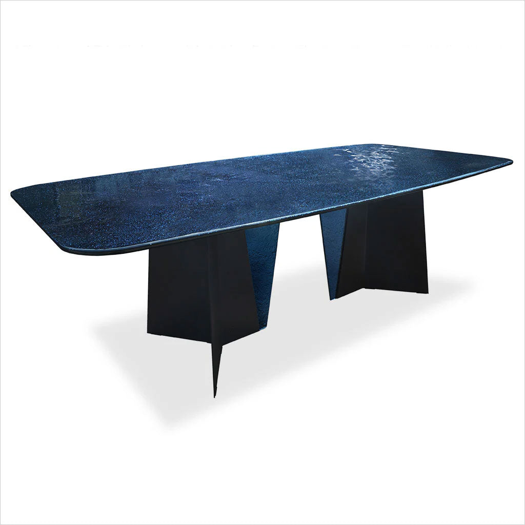 Fuso Dining Table - Deep Blue