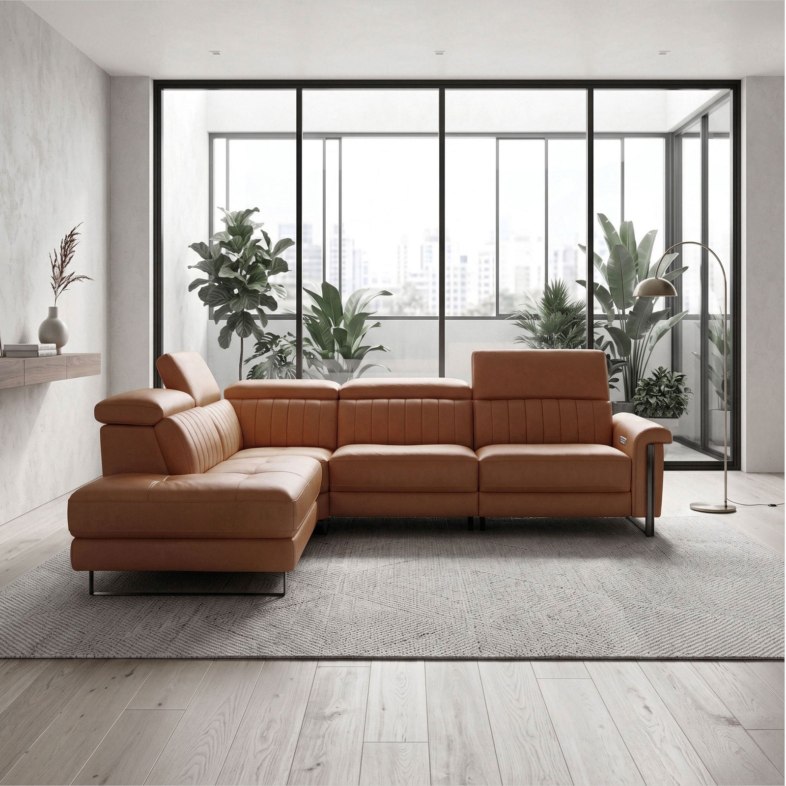 Continental Sectional - Cognac