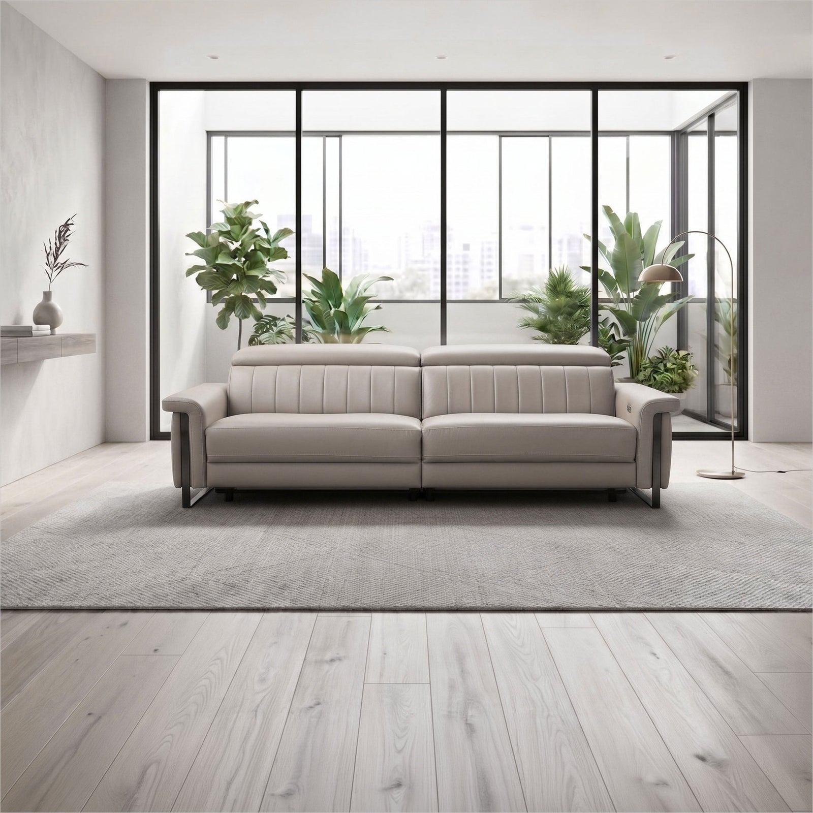 Continental Sofa - Light Grey