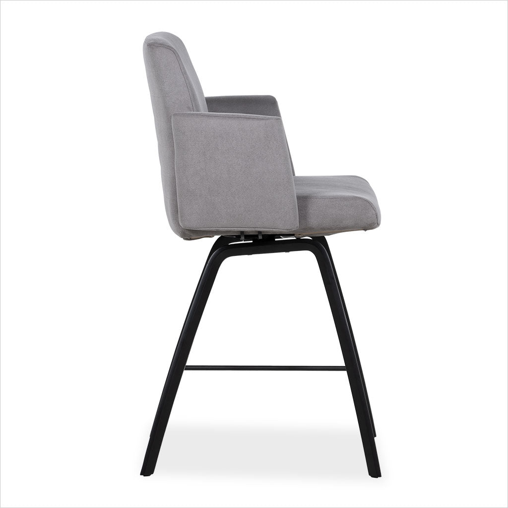 Asker Reclining Counter Stool - Charcoal