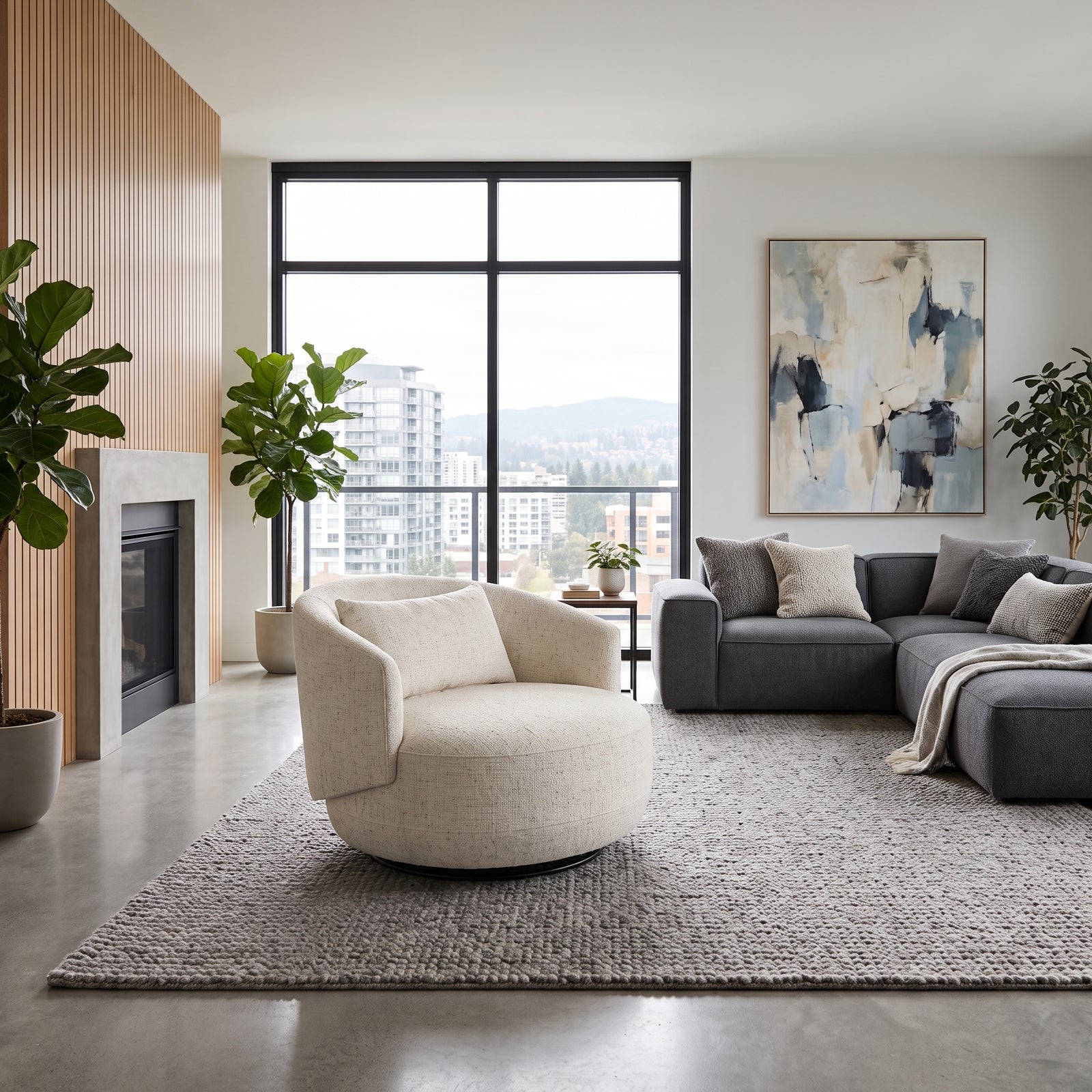 Emperor Swivel Chair - Snow