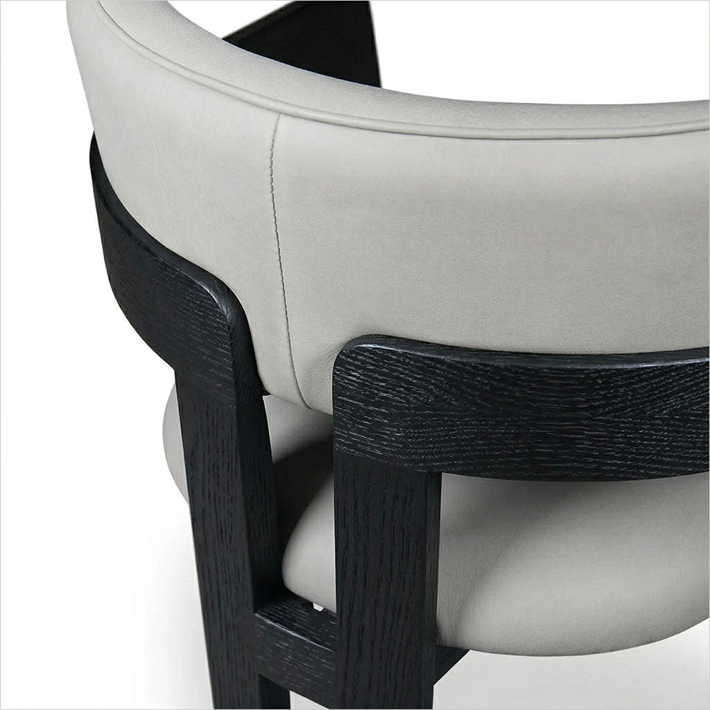 Marco Armchair - Light Stone - Black Oak