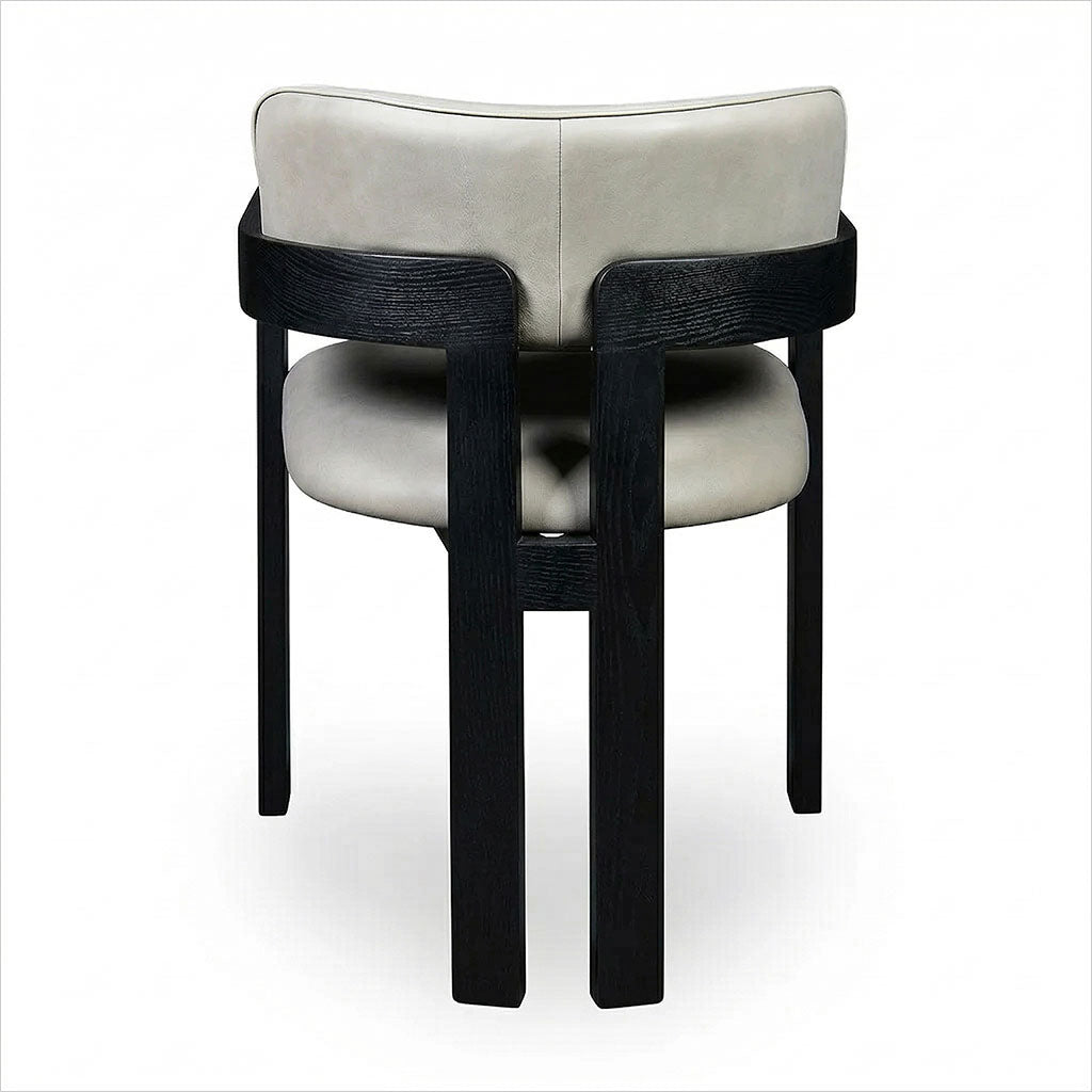Marco Armchair - Light Stone - Black Oak