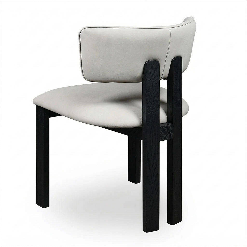Marco Dining Chair - Light Stone - Black Oak