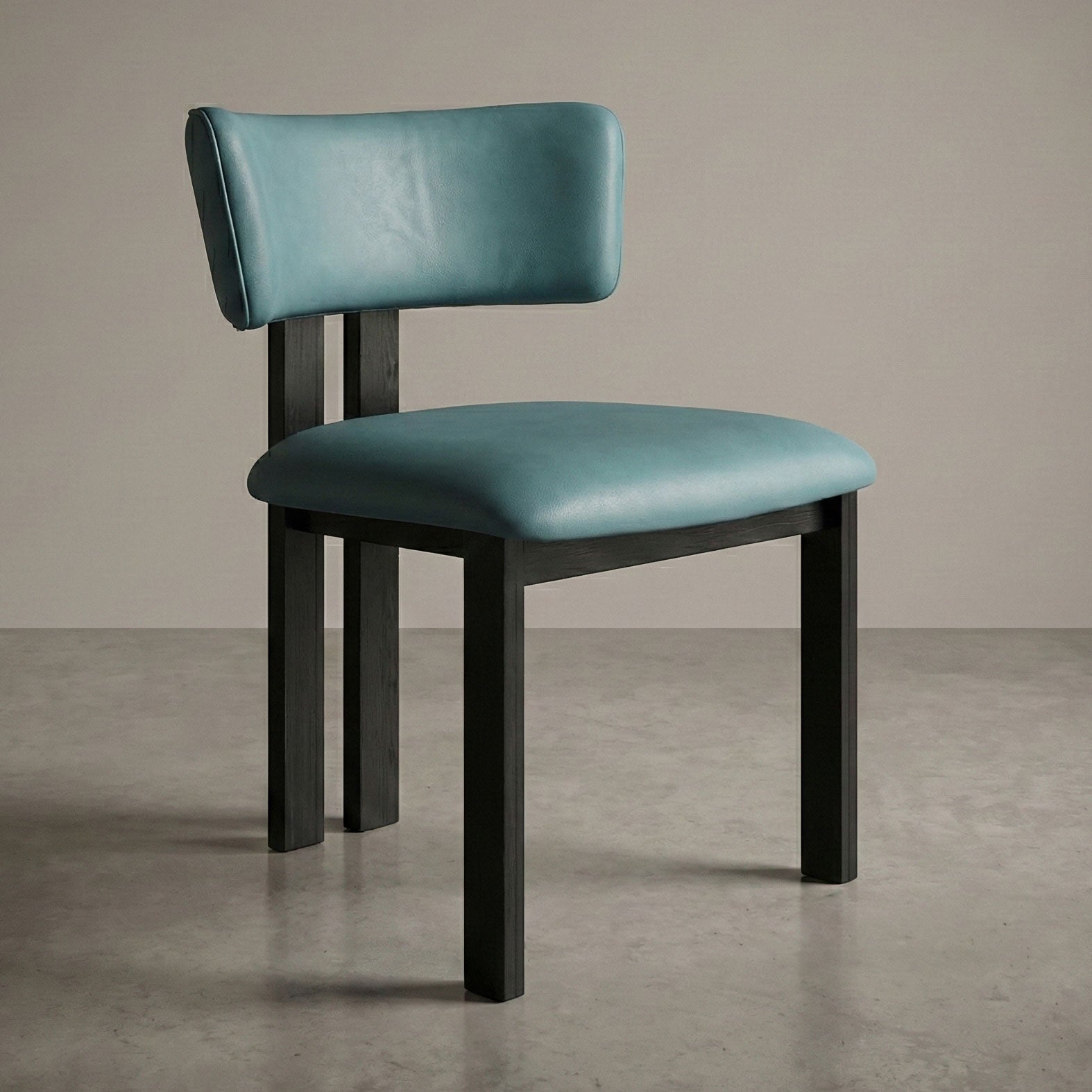 Marco Dining Chair - Pacific Blue - Black Oak