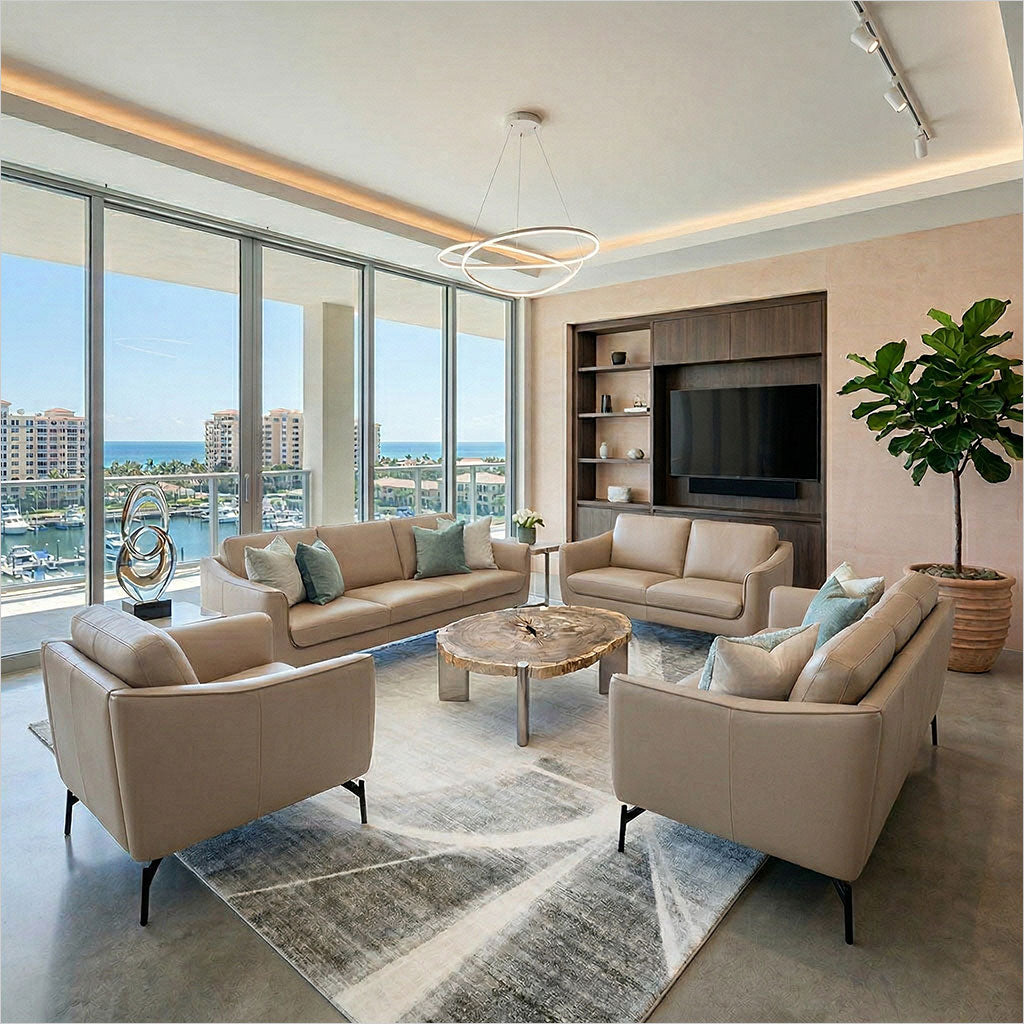 Chloe 3-Seater Sofa - Light Beige