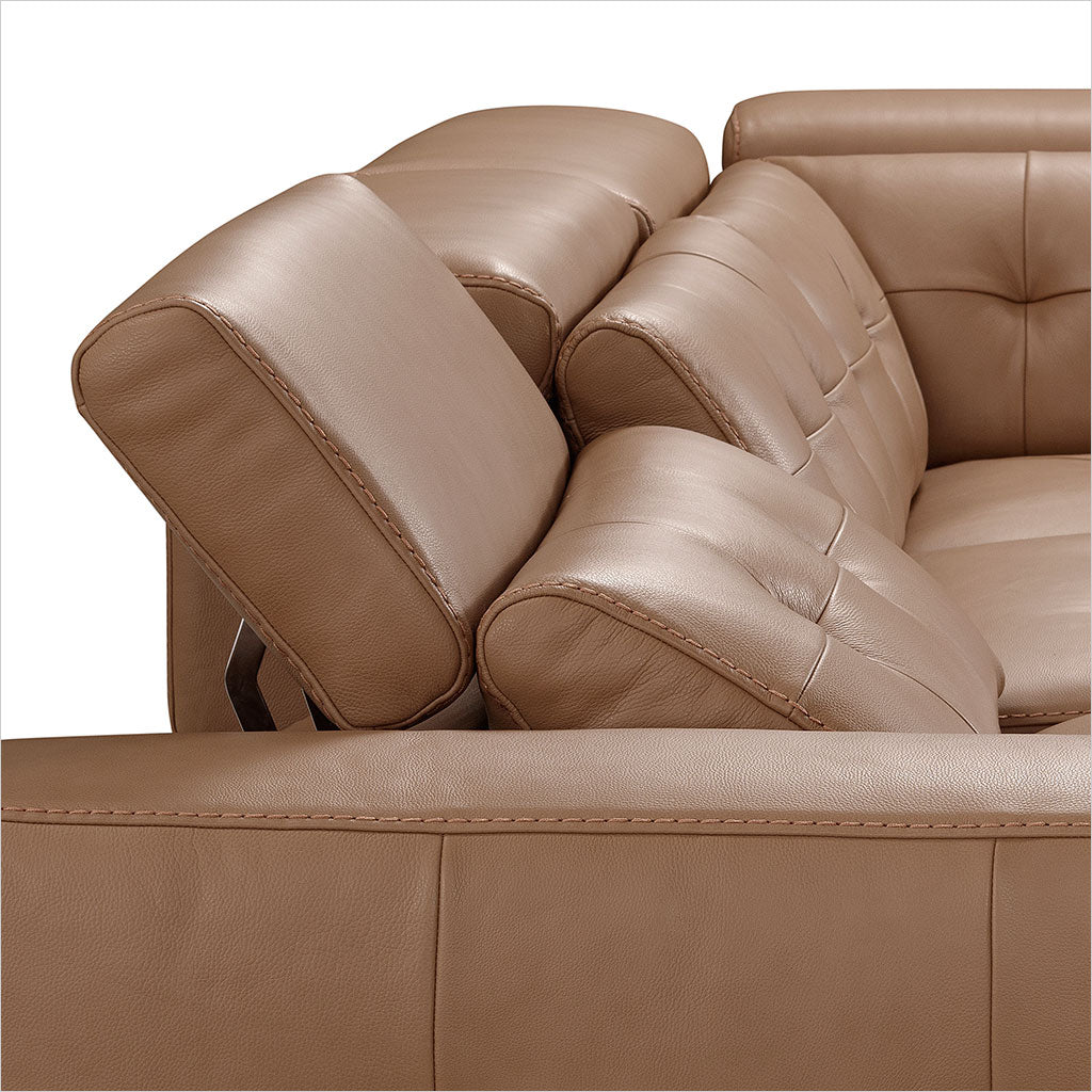 brown leather sectional