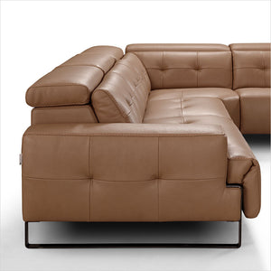 brown leather sectional