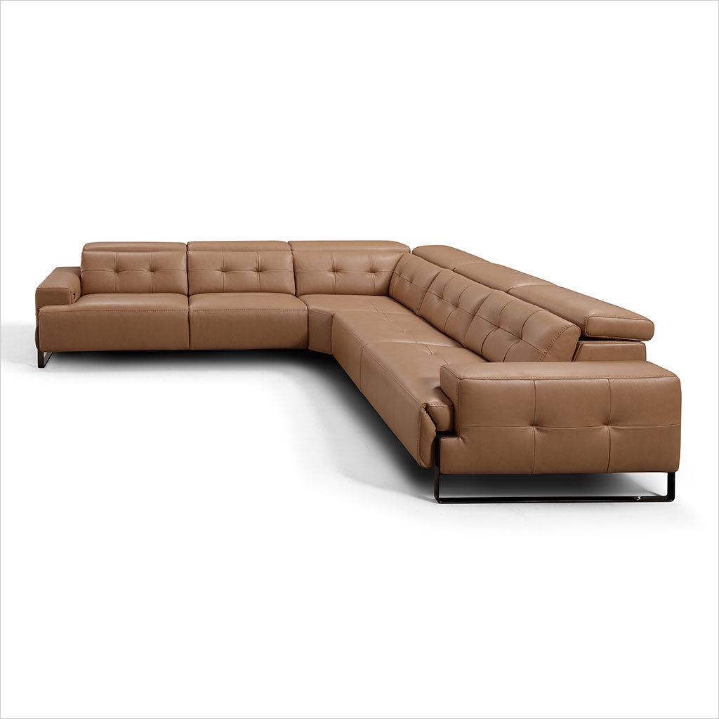 brown leather sectional