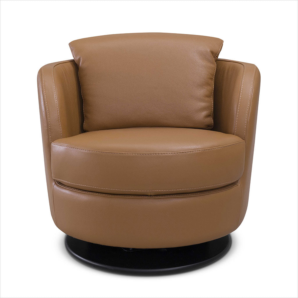Tamburo Swivel Chair - Tobacco