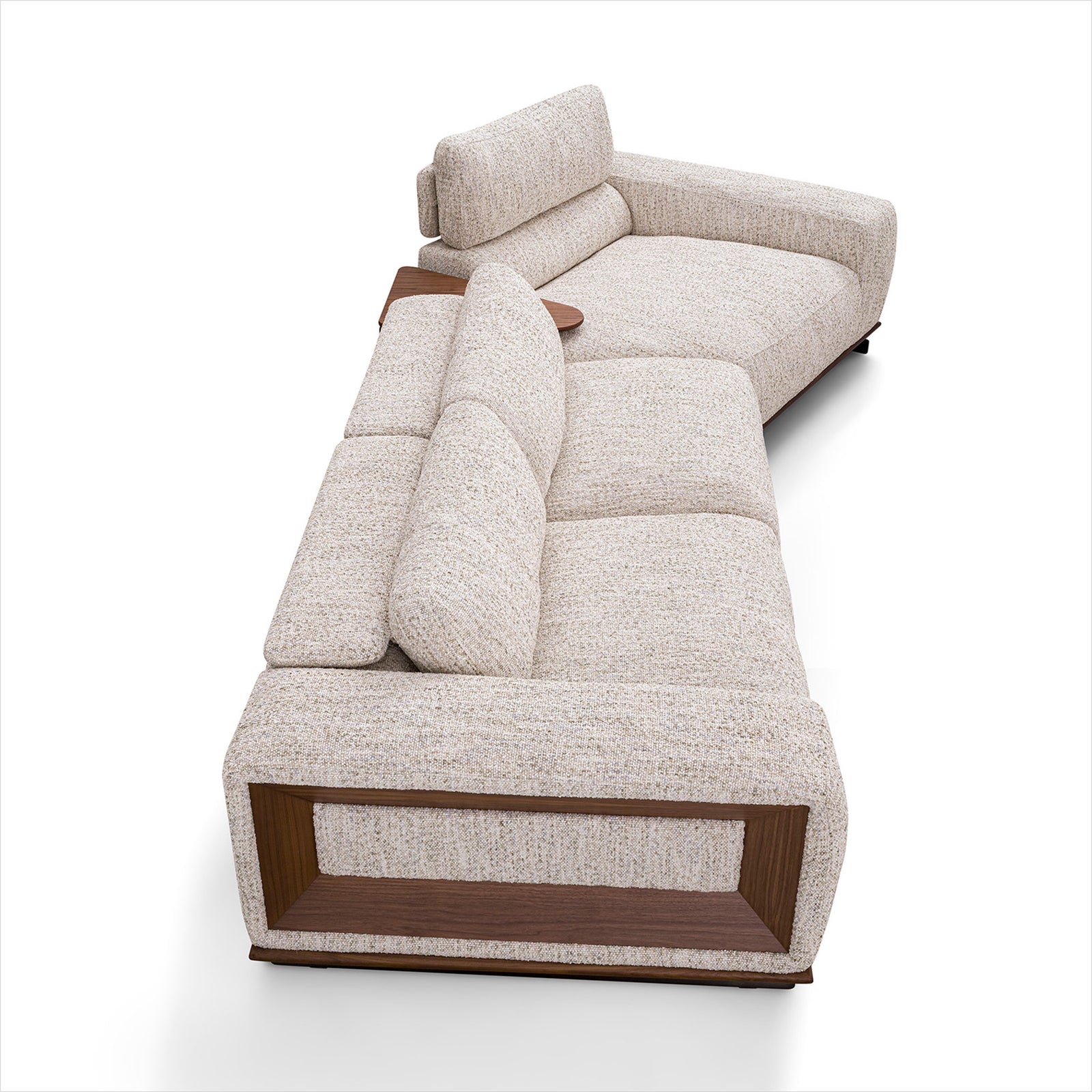 Umbria Sectional - Cream Fabric