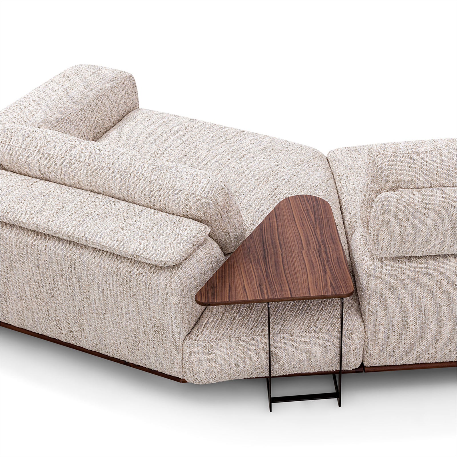 Umbria Sectional - Cream Fabric