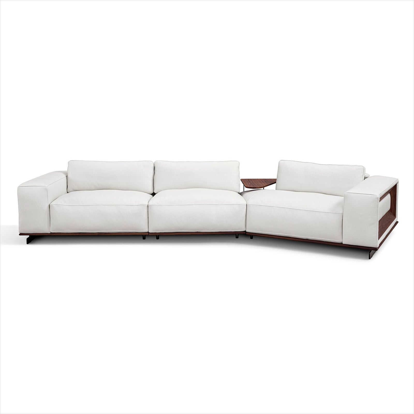 Umbria Sectional - White Leather