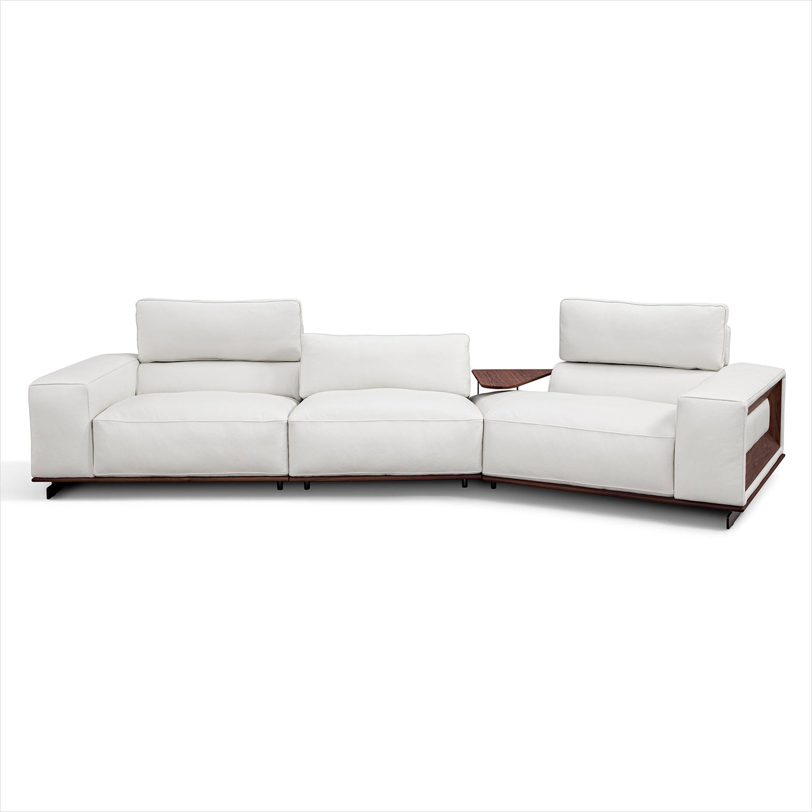Umbria Sectional - White Leather