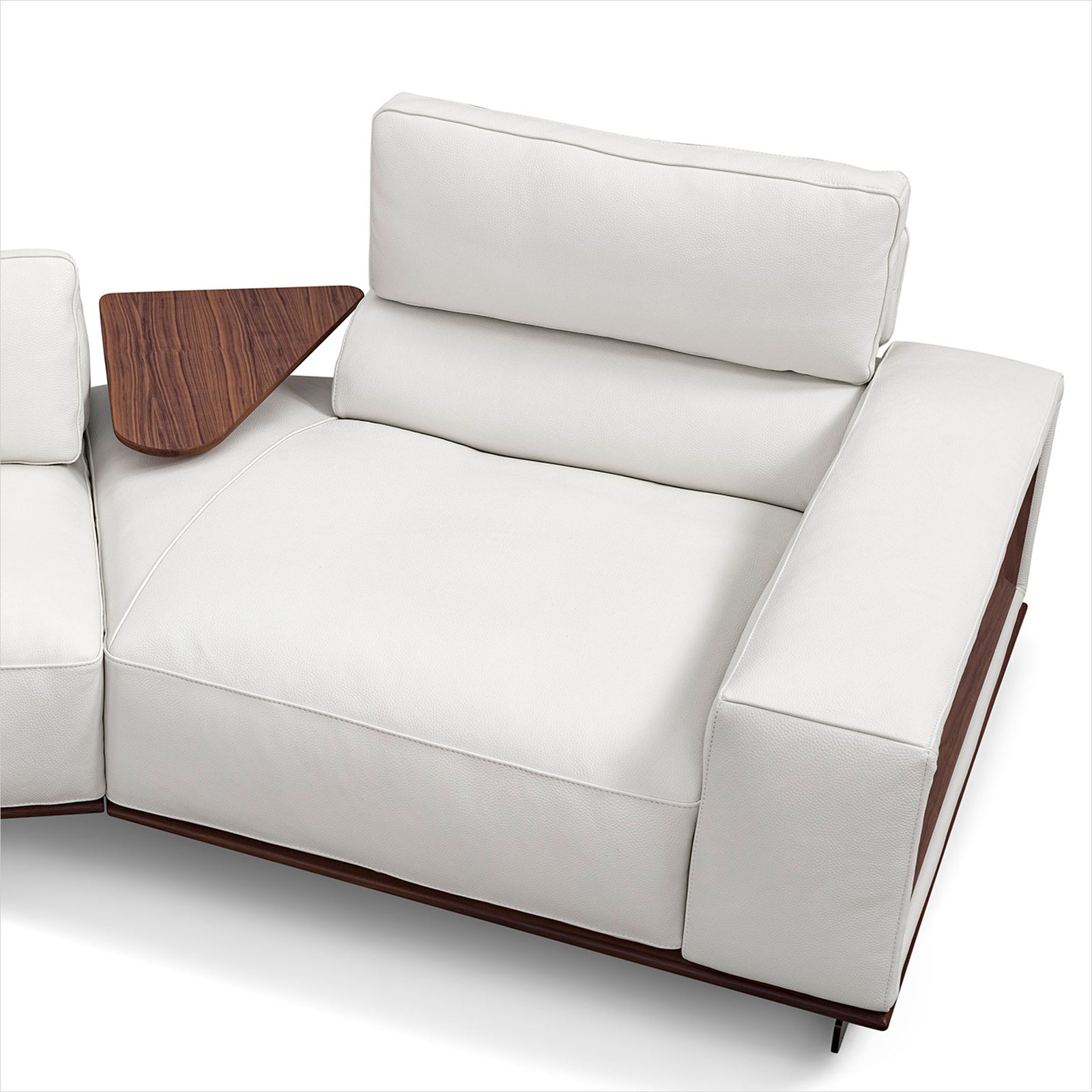 Umbria Sectional - White Leather