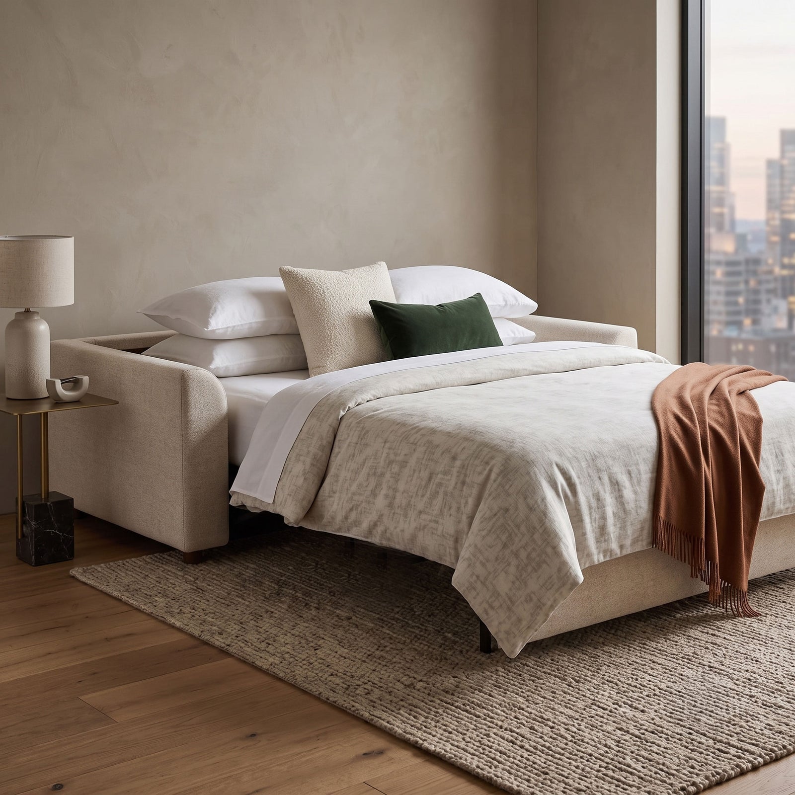 Noah Sleeper Sofa - Shell