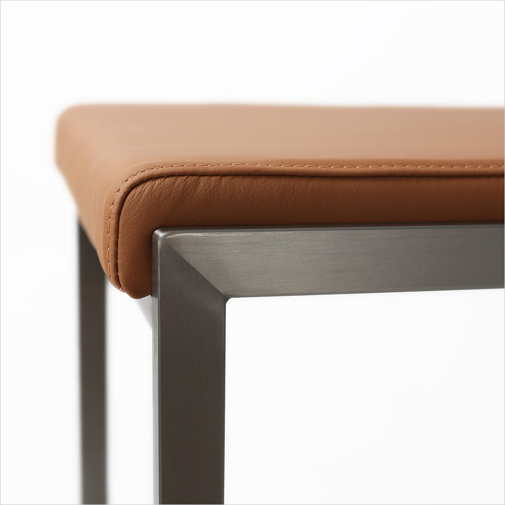 Florence Counter Stool - Sandy Brown w/ Gun Metal