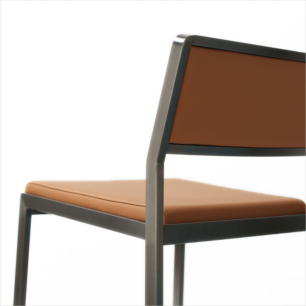 Florence Counter Stool - Sandy Brown w/ Gun Metal