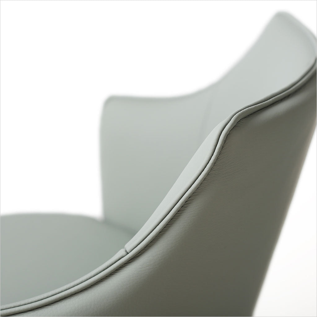 Manta Barstool - Grey-Blue w/ Gun Metal