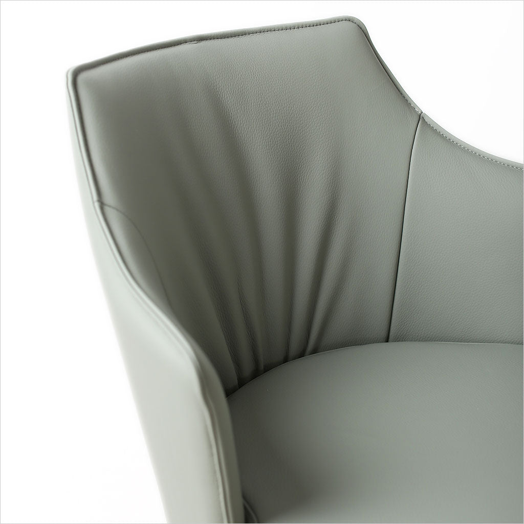 Manta Barstool - Grey-Blue w/ Gun Metal