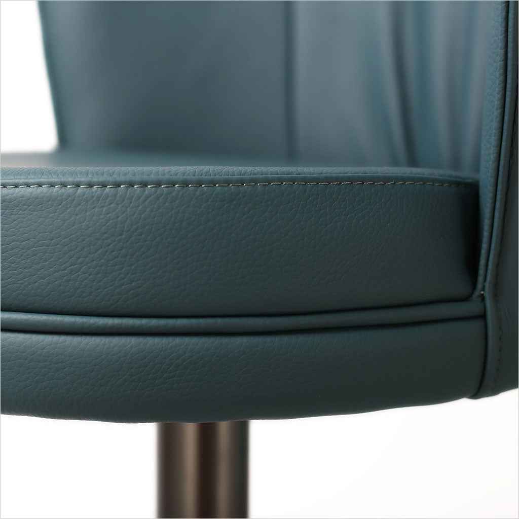 Manta Barstool - Dark Teal w/ Gun Metal