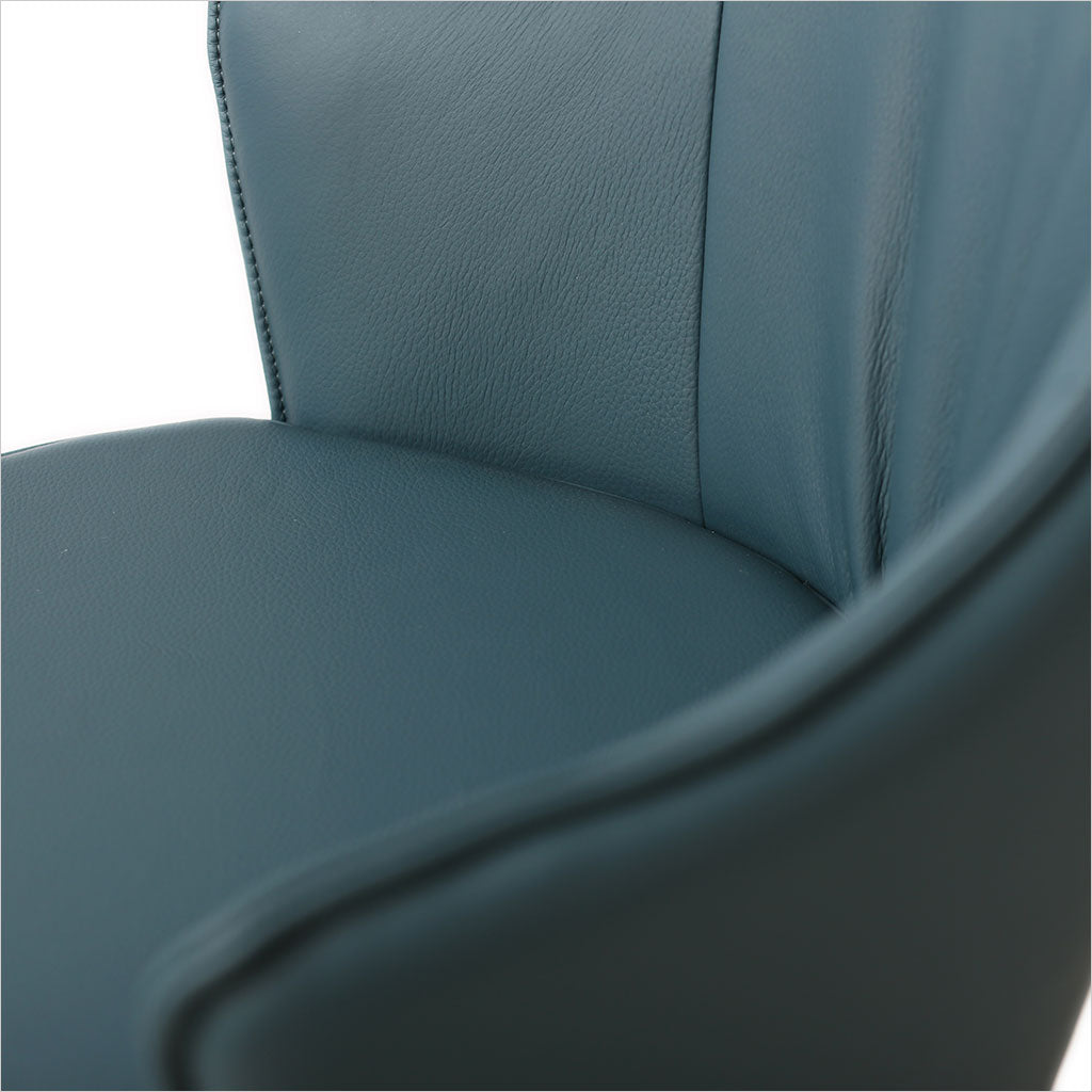 Manta Barstool - Dark Teal w/ Gun Metal