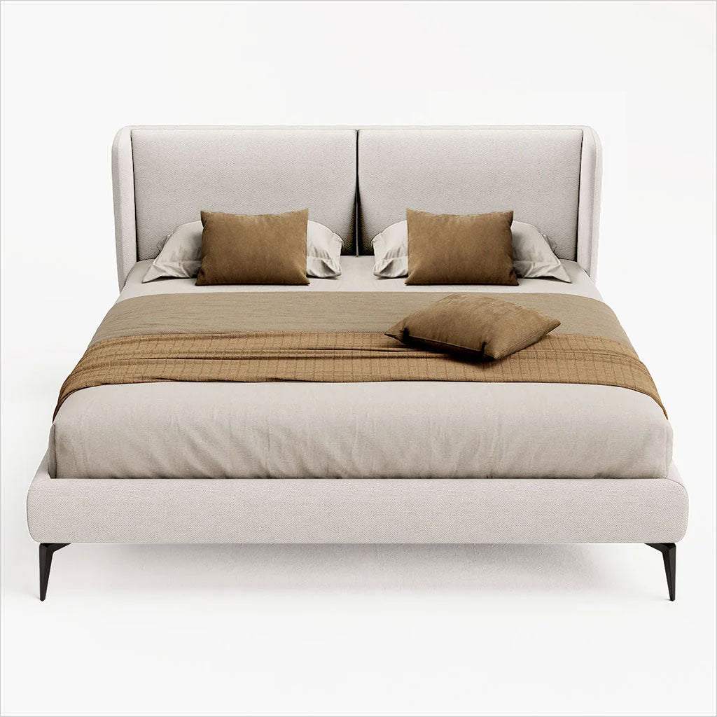 Aston Bed with Fixed Headboard - White