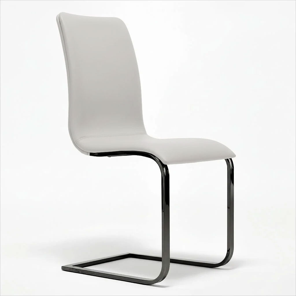 Anika Dining Chair - Ice with Black Chrome