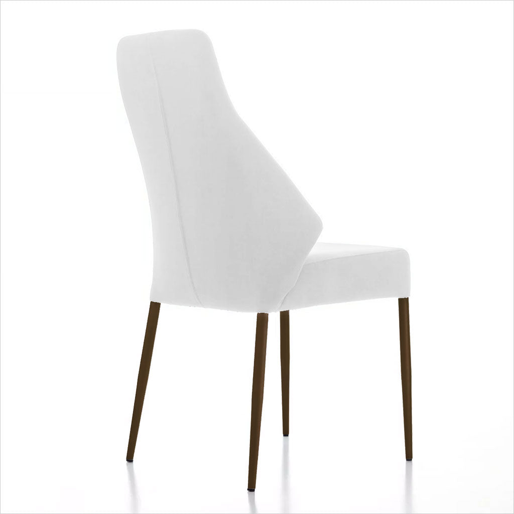 Bruno Dining Chair - White Fabric