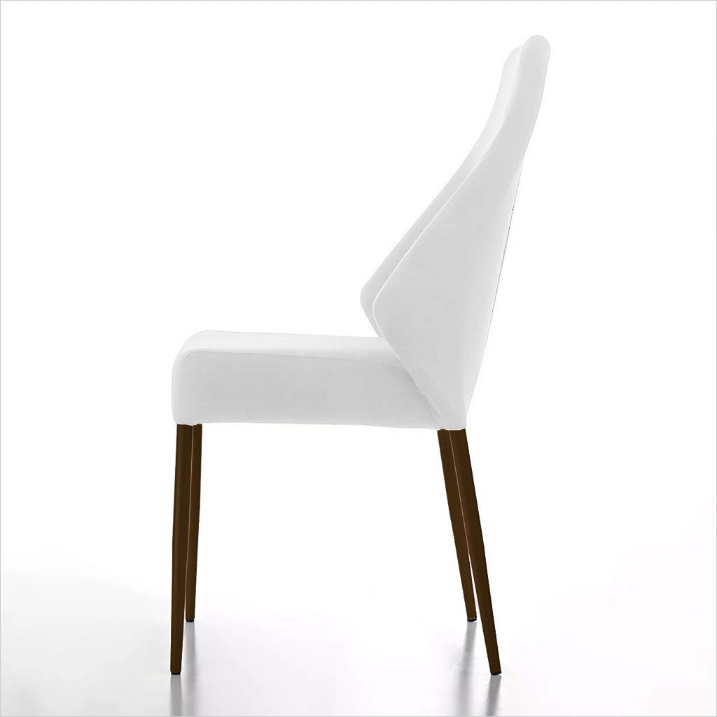 Bruno Dining Chair - White Fabric