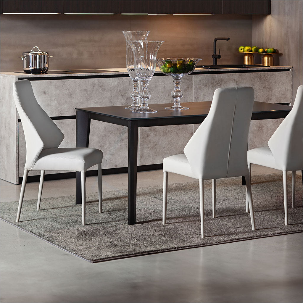 Bruno Dining Chair - White Leather