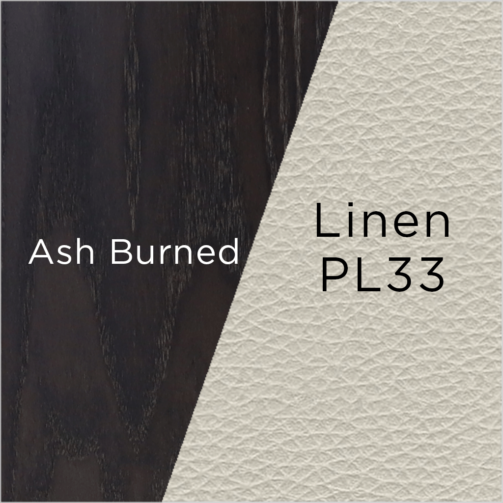 ash burned wood and linen PL33 leather swatch